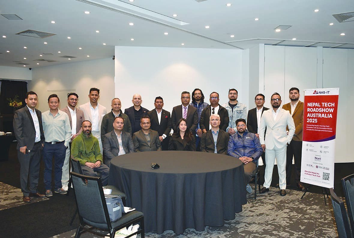 The Nepali delegation at the Nepal Tech Roadshow Australia 2025