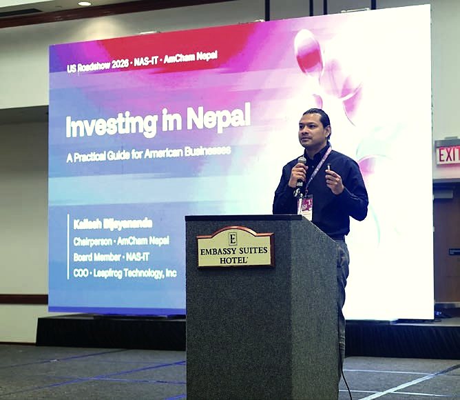 Keynote presentation on investing in Nepal at the USA 2026 roadshow