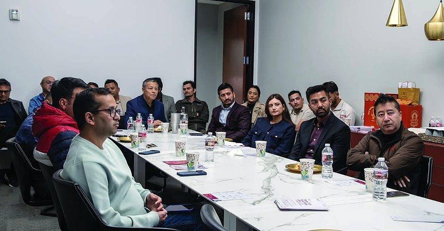 Business roundtable discussion at the Nepal Tech Roadshow USA 2026